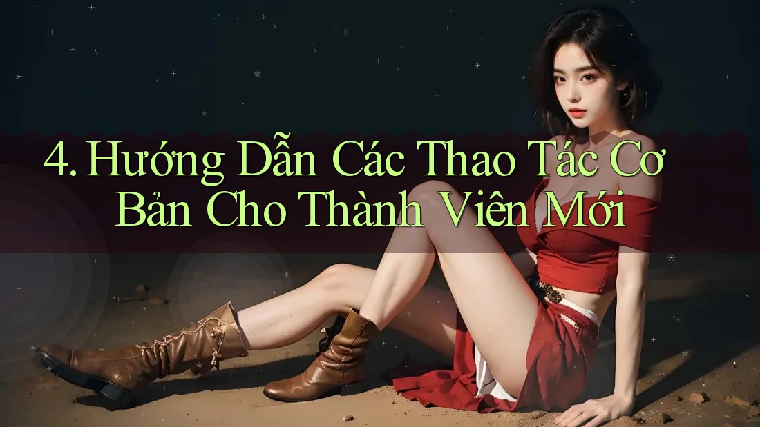 4. Hướng Dẫn Các Thao Tác Cơ Bản Cho Thành Viên Mới 4. Hướng Dẫn Các Thao Tác Cơ Bản Cho Thành Viên Mới