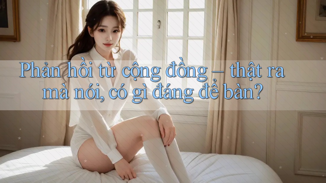 Phản hồi từ cộng đồng – thật ra mà nói, có gì đáng để bàn?