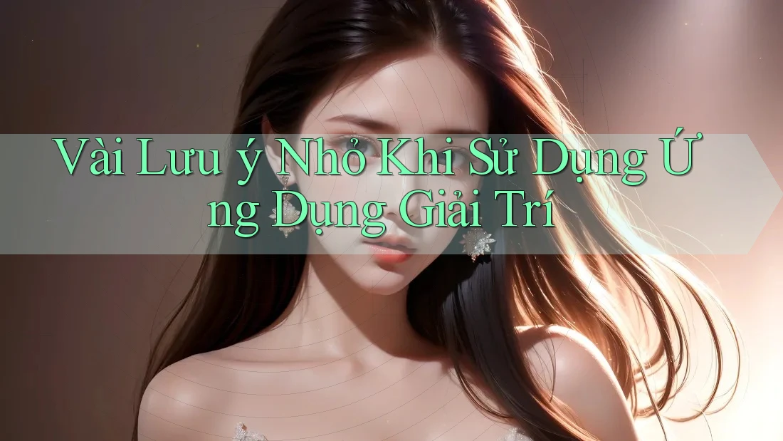 Vài Lưu Ý Nhỏ Khi Sử Dụng Ứng Dụng Giải Trí