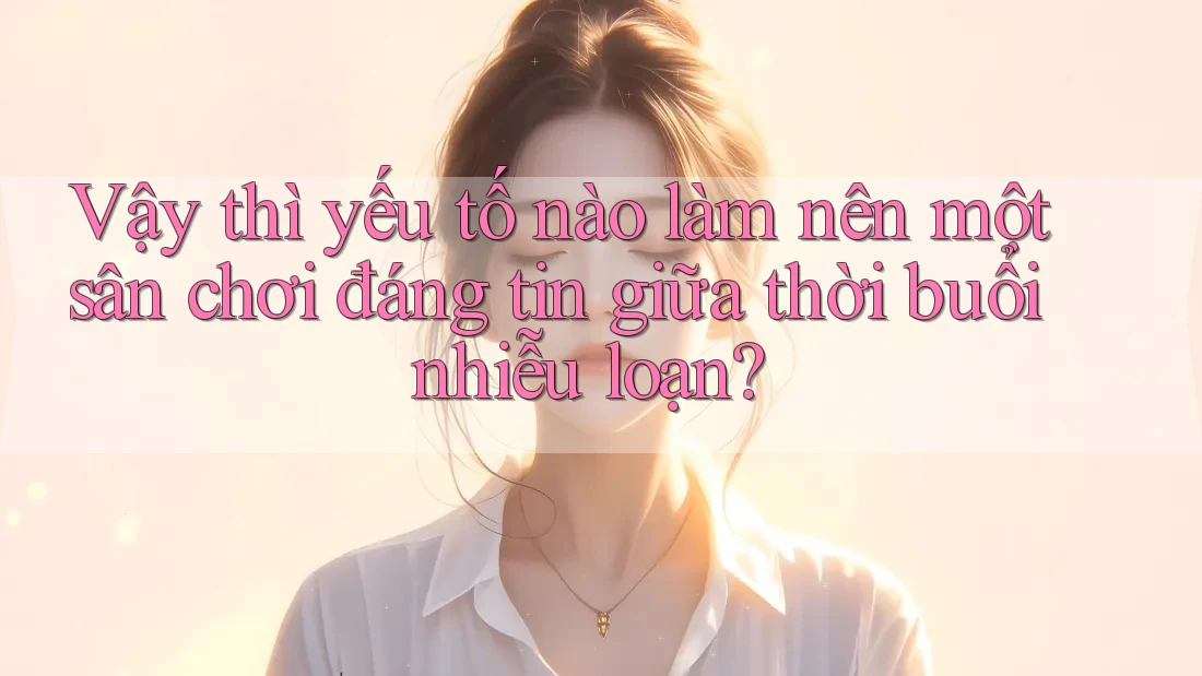 Vậy thì yếu tố nào làm nên một sân chơi đáng tin giữa thời buổi nhiễu loạn?